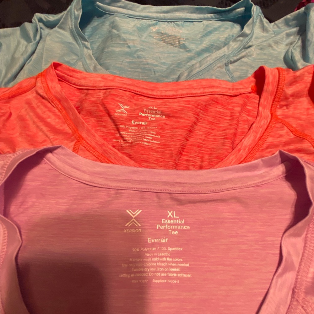Xersion Performance Tees - Pink, Blue, Purple